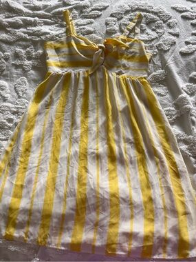 Maurices Yellow and White Striped Sundress